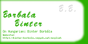 borbala binter business card